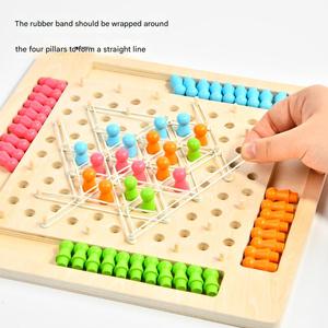Hot Trong Nhà Trò Chơi Bằng Gỗ Hình Dạng Tam Giác Bàn Cờ Trẻ Em Người Lớn Sáng Tạo Cao Su Dây Tam Giác Cờ Vua Tư duy Logic Đào Tạo Đồ Chơi - Product Image 3