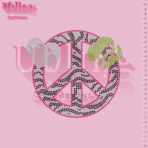 Miễn Phí Tùy Chỉnh Bling Tùy Chỉnh <span class=keywords><strong>Hotfix</strong></span> Rhinestone Sắt Trên Thiết Kế Hòa Bình Rhinestone Chuyển Cho T Áo Sơ Mi - Product Image 6