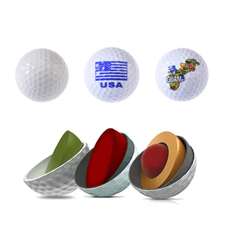 Pelotas de golf profesionales súper nuevas, compra al por mayor, pelota de golf en blanco para torneos 2 3 4 5 capas Surly o Urethane 70 45-46g, pelota de golf