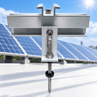 Support de rail de toit pour panneau solaire en aluminium, vis de fixation pour bois, fixation sur toit en béton, structure durable, exportateur