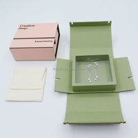 Baoren Nouvelle Boîte de Rangement à Bijoux en Deux Pièces avec Papier Flottant, Boîte Cadeau pour Bijoux avec Logo Personnalisé Imprimé, Facile à Assembler