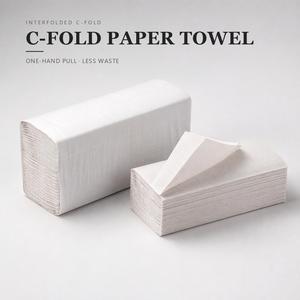 Interfolded C Fold <b>Paper</b> <b>Towel</b> Disposable Hand Tissue One Hand Pull Stack white - Product Image 1