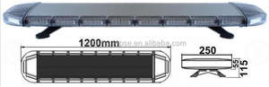 ECE R65 Ultra bright 3 watt <span class=keywords><strong>led</strong></span> light bar beacon car strobe light bar ambulanza tow recovery utility truck vehicle light bar - Product Image 3