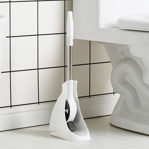 แปรงขัดห้องน้ำพลาสติกขนไนลอนพร้อมที่วางสำหรับทำความสะอาดห้องน้ำ - Product Image 1