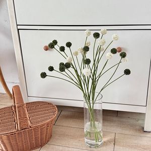 Artificial Chestnut Fruit Golden Ball 5 Head Dandelion <b>Plastic</b> Home Decor Wedding Props Living Room <b>Table</b> Flower - Product Image 3