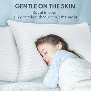 Gusset oreiller vers le bas Alternative rempli <span class=keywords><strong>3</strong></span>-5CM déflecteur microfibre oreillers hôtel luxe oreiller moelleux - Product Image 5