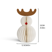 Ornements de Noël, Nouvel An et Pâques en papier en gros, Bonhommes de neige 3D magnétiques pliables réutilisables écologiques personnalisables pour l'intérieur