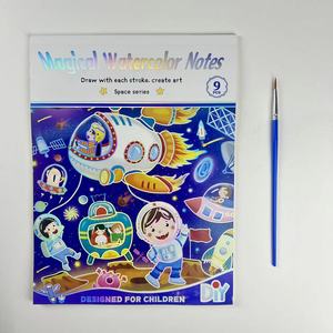 Aquarelle magique Notes jouet pour enfants livre de dessin peinture d'éducation <span class=keywords><strong>écologique</strong></span> populaire grand livre peinture ensemble de peinture dorure - Product Image 4
