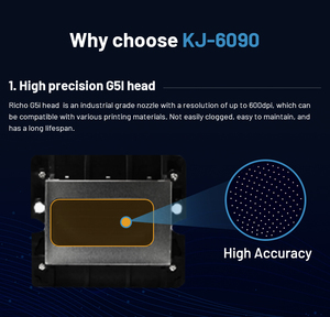 Kingjet 60*90 UV máquina de impresión plana botella digital máquina de impresión acrílica de vidrio richo G5I impresora uv de gran formato - Product Image 2
