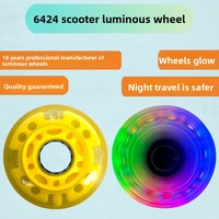 Trottinette pour enfants avec roues en ligne de 64 mm, coque en plastique lumineuse