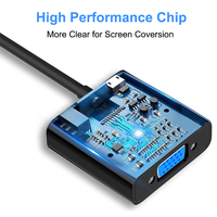 Convertidor HDTV a VGA Full HD 1080P, Conector Chapado en Oro, Señal Estable para Laptop, PC, Proyector, Pantalla, Suministro OEM al por Mayor
