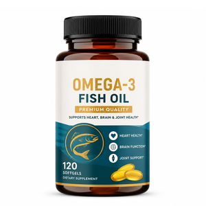 น้ำมันปลาโอเมก้า 3 EPA DHA แบบซอฟเจลสำหรับผู้ใหญ่ - กรดไขมันโพลียูนซาตูเรต ปราศจาก GMO ได้รับการรับรองออร์แกนิก - Product Image 1