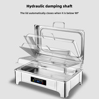 Ensembles de chauffe-buffets et de chauffe-buffets électriques en acier inoxydable 9L chauffe-plats pour les hôtels de buffet de mariage servant de la nourriture