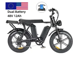 OUXI V8 Dual Battery E Bike con 2 baterías Asiento trasero Fat Tire E bike 250W 500W 1000W