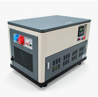 Générateur à essence monophasé 15 kW à faible bruit, bicylindre en V, AVR, bobine entièrement en cuivre, alimentation de secours domestique