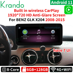 Krando <span class=keywords><strong>Android</strong></span> 13,0 6G 128G RAM 10,25 <span class=keywords><strong>Radio</strong></span> de coche para Mercedes Benz GLK X204 2008-2015 reproductor Multimedia NTG 4,0 4,5 mano izquierda