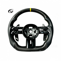 Volant de voiture personnalisé en fibre de carbone avec palettes de changement de vitesse, adapté aux Mercedes W213 C238 W463 CLS C257 W205 C63 AMG