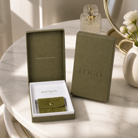 Ensemble d'emballage cadeau pour bijoux avec logo personnalisé, boîte élégante en papier avec pochette en microfibre pour bague et boucles d'oreilles de luxe