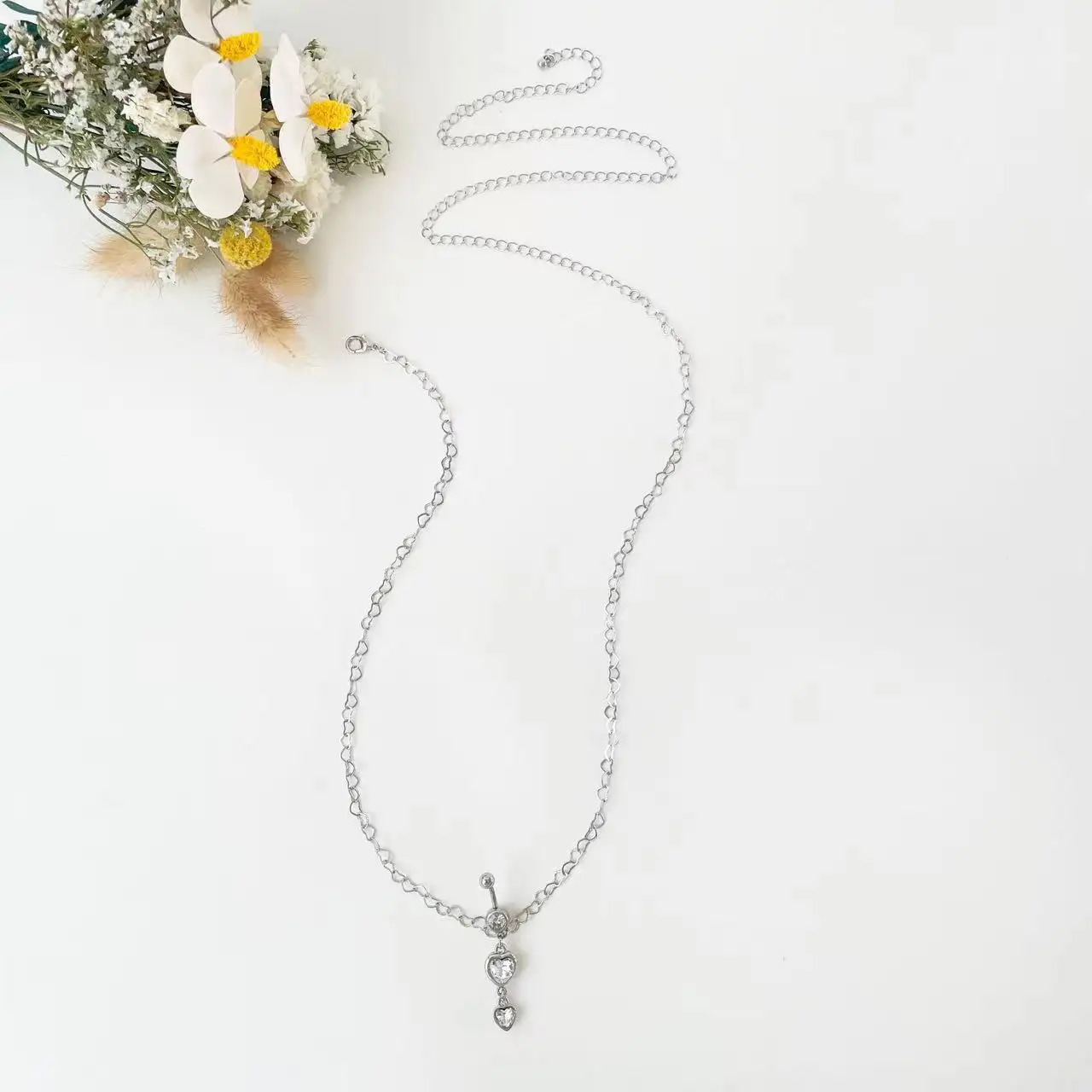 Fashion Sexy Tassel Bauchnabel Piercing Jewelry Curved Barbell Rhinestone Waist Body Chain