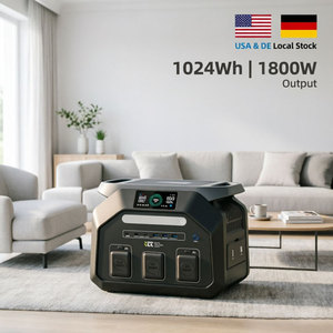 เครื่องกำเนิดไฟฟ้าสำรองฉุกเฉินแบบพกพา 220v ของเยอรมัน รองรับการชาร์จพลังงานแสงอาทิตย์ ความจุ 1024WH ควบคุมผ่านแอพพลิเคชั่น  แบตเตอรี่ lifepo4 กำลังไฟ 1800w - Product Image 1