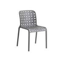 Chaise de jardin empilable en plastique H-752, mobilier d'extérieur moderne résistant aux UV pour hôpitaux et appartements
