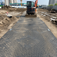 Dalles de route modulaires emboîtables pour équipements de construction lourds et accès temporaire aux chantiers, tapis de protection du sol résistants aux UV