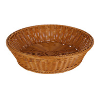 Ronde handgeweven opbergmand van PP-plastic in pastorale stijl voor fruit, brood, snoep & snacks
