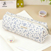 Sac de rangement pour maquillage en toile portable de haute qualité personnalisé en gros par JOYSUN, motif floral tendance, fermeture éclair, sac cosmétique