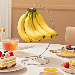 Support moderne pour bananes - Support de rangement pour fruits avec <span class=keywords><strong>crochet</strong></span> en acier inoxydable pour garder les bananes fraîches sur le comptoir de cuisine - Product Image 3