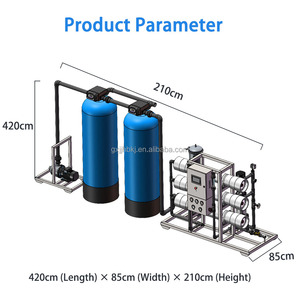 Purificateur d'eau par osmose inverse commercial à grande échelle 3000 l/h, pompe en acier inoxydable, économe en énergie, respectueux de l'environnement, 3 t/h - Product Image 3