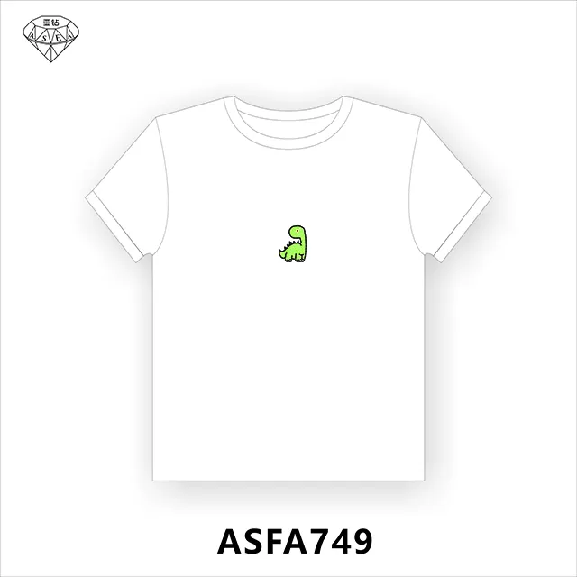 ASFA749 Fijación en caliente con motivo de diamantes de imitación con apliques de dinosaurio 3D para accesorios de ropa, gorra y zapatos