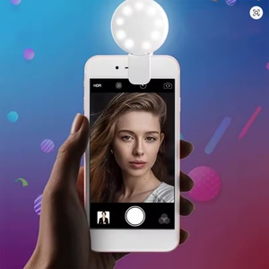 Mini anneau lumineux LED rechargeable USB portable à clipser 100W, lumière d'appoint à température de couleur réglable pour photographie - Product Image 3