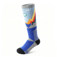 Chaussettes pour enfants en laine mérinos épaisse, doublées en tissu éponge, absorbant les chocs, chaudes pour l'hiver, en laine, pour commandes en gros