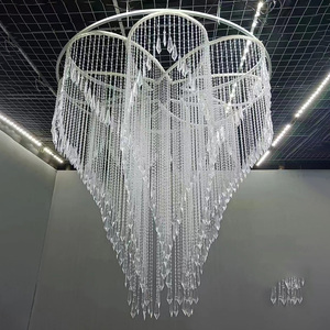 Accessoires de mariage en gros, décoration de plafond, rideau de perles en acrylique cristallin, pendentif de route de mariage, <span class=keywords><strong>arc</strong></span> de scène, rideau décoratif. - Product Image 2