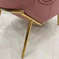 Fauteuil Tigre Reine Rose Moderne Courbé Style Américain avec Boucle de Traction Luxe Léger Maison Tendance en Tissu Fauteuil Simple