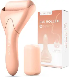 Leichtgewicht-Mini-Eis-Roller-Gesichtsmassagegerät 2 Köpfe Silikon-Eis-Roller Kontur Gesicht Glanz-Eiswürfel-Gesichtsroller für Gesicht