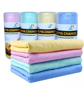 Lingettes super absorbantes Serviette à séchage rapide Lavage de voiture de haute qualité Polissage Pu Peau de daim synthétique Chamois PVA ultra-absorbant