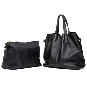 2021 Soft Genuine Leather Tote <strong>Over</strong> <strong>Shoulder</strong> Large <strong>Bag</strong> with a Free Middle <strong>Bag</strong> Women Products - Product Image 1