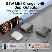 Vente en gros d'usine, chargeur portable 35W PD à charge rapide, 10000mAh, mini chargeur portable pour smartphones