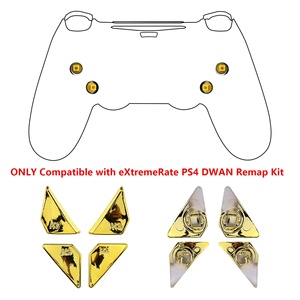 Chroming Gold Replacement Redesigned Back Buttons K1 K2 K3 K4 <b>Paddles</b> for PS4 EXtremeRate <b>Controller</b> Dawn Remap Kit - Product Image 2