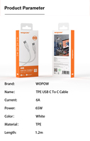 Kabel isi daya cepat kualitas tinggi 6A Transfer Data USB-C kabel adaptor daya kabel telepon Tipe C untuk Huawei untuk Xiao mi
