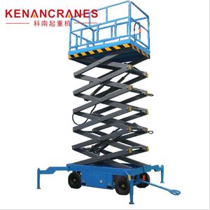 Precio de fábrica, 4m, 6m, 8m, batería Manual, empuje eléctrico, elevador de tijera hidráulico, plataforma de trabajo aéreo - Product Image 4