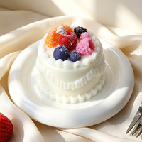 Neuartige Hochzeitsgeschenke Realistische Pudding-Kuchen-förmige Dessertkerzen Handgemachte Souvenirs Geschenk Wohndekor Sojawachs Duftkerzen