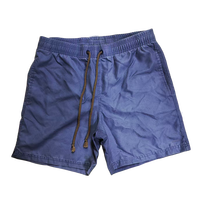 Shorts de bain pour hommes en gros, délavés à la pierre, couleur unie, style vintage délavé, avec cordon de serrage en chanvre, pour la plage et le surf estival