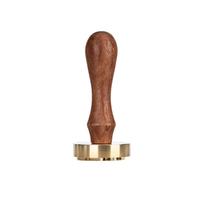 Tampon à glaçons en laiton personnalisé avec logo, poignée en bois naturel, portable, pour décoration de bar à cocktails