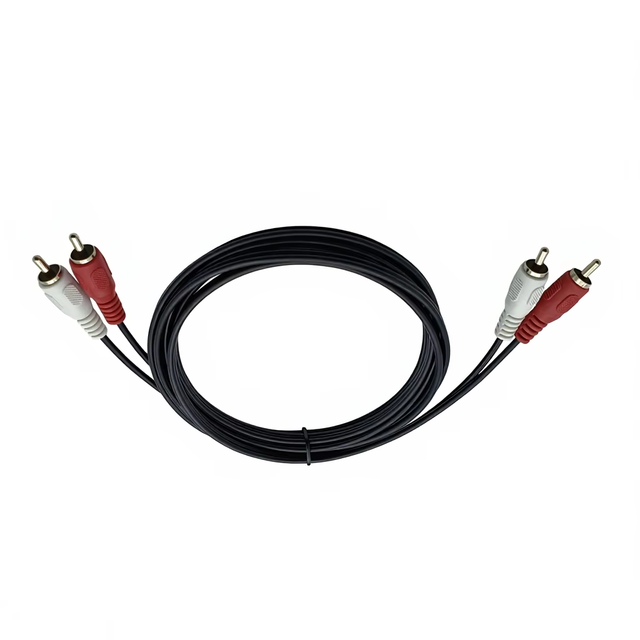 10M   30AWG RCA Audio Cable - 2 RCA to 2 RCA Plugs Red White Stereo Audio Cable