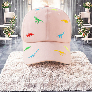 Casual Vintage Children's Baseball Cap Twill Sun <b>Hat</b> Custom Sublimated Dinosaur Design American Fashionable One Size Fits Kids - Product Image 2