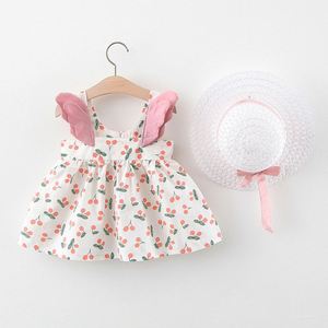 Best Selling Products Kids Doll Style Party Sleeveless Full Print Wing Decoration <b>Dress</b> for Girls Online Shopping - Product Image 2