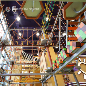 Một cửa nhà sản xuất trong nhà đa cấp dây phiêu lưu công viên khóa học với chơi mềm & phiêu lưu khu bởi ZhongYi vui chơi giải trí - Product Image 3