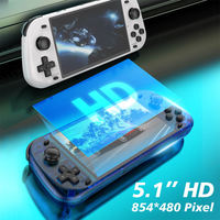 Consoles de jeux portables NKIWI R50S, écran IPS de 5,1 pouces, système Linux ARKOS PSP, 128 Go intégrés, plus de 18000 jeux rétro